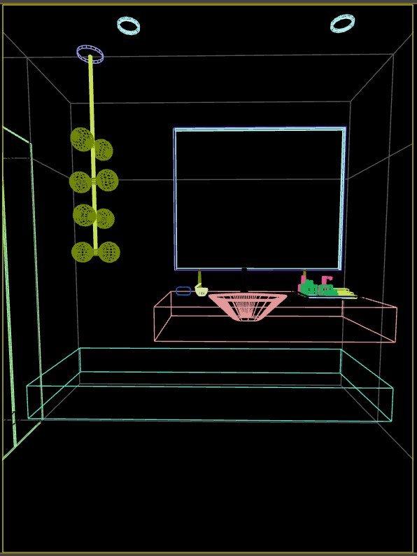Bathroom Interior: wireframe