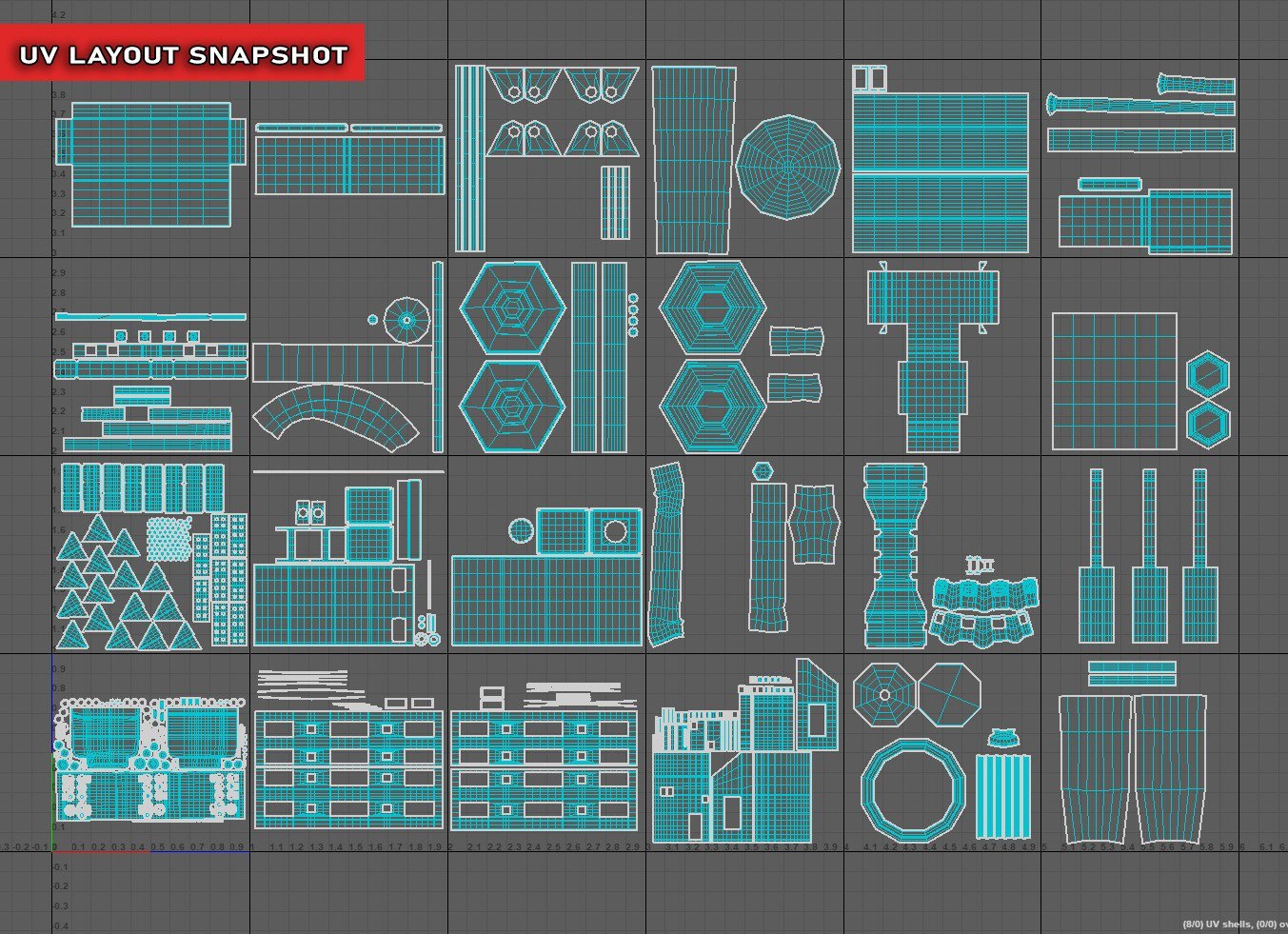 Prop Repair Machine: UV layout