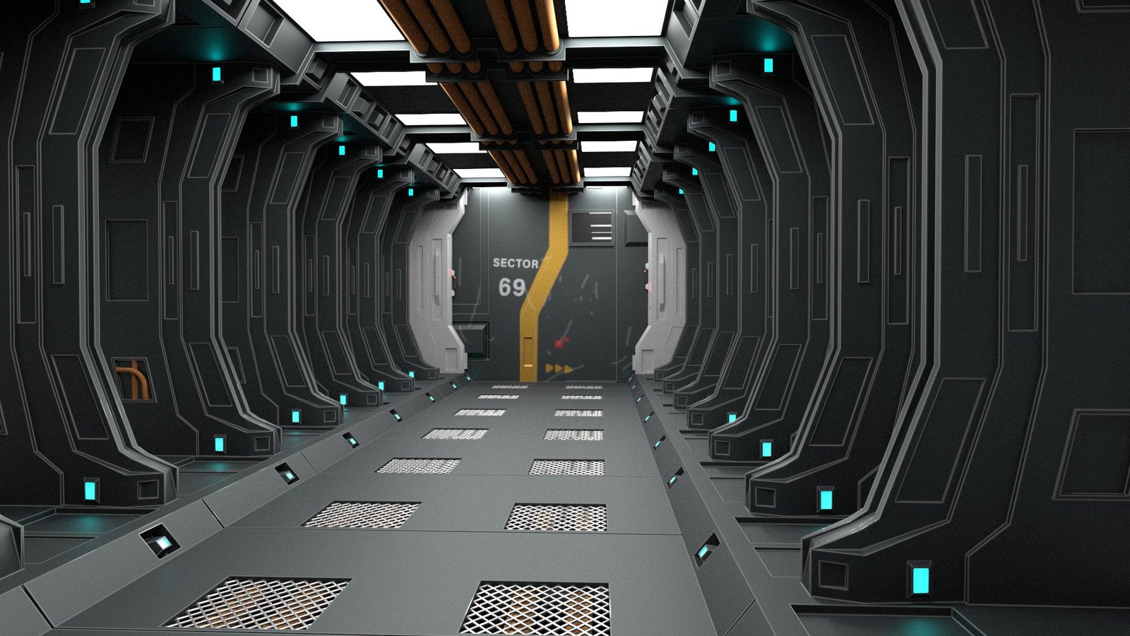 Spaceship Interior: main render