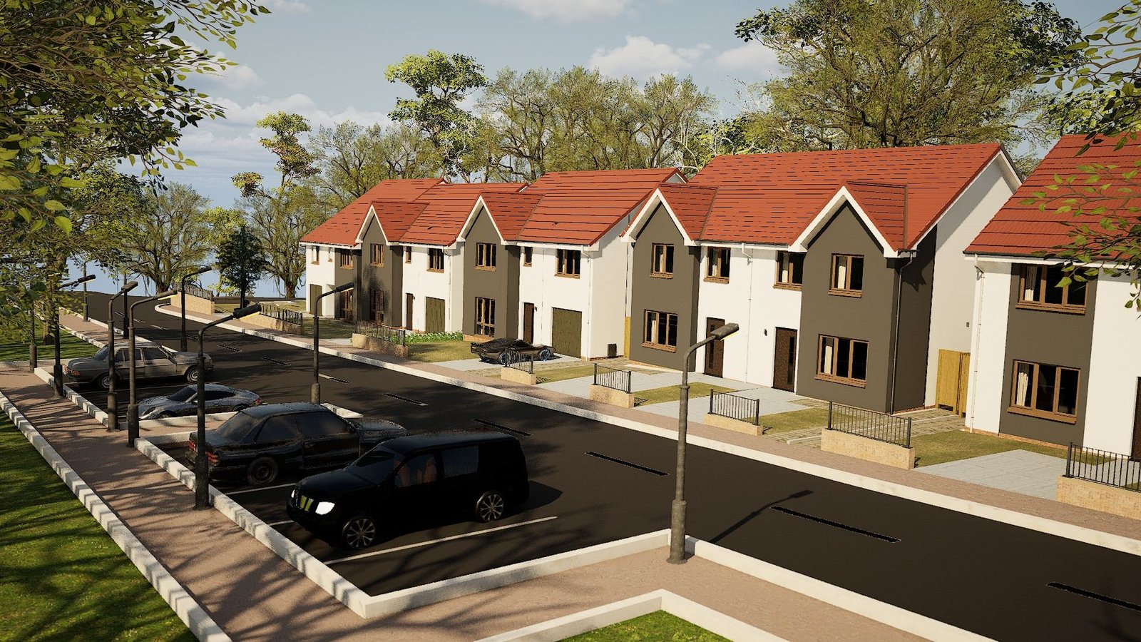 Modern Suburban Neighborhood: main render