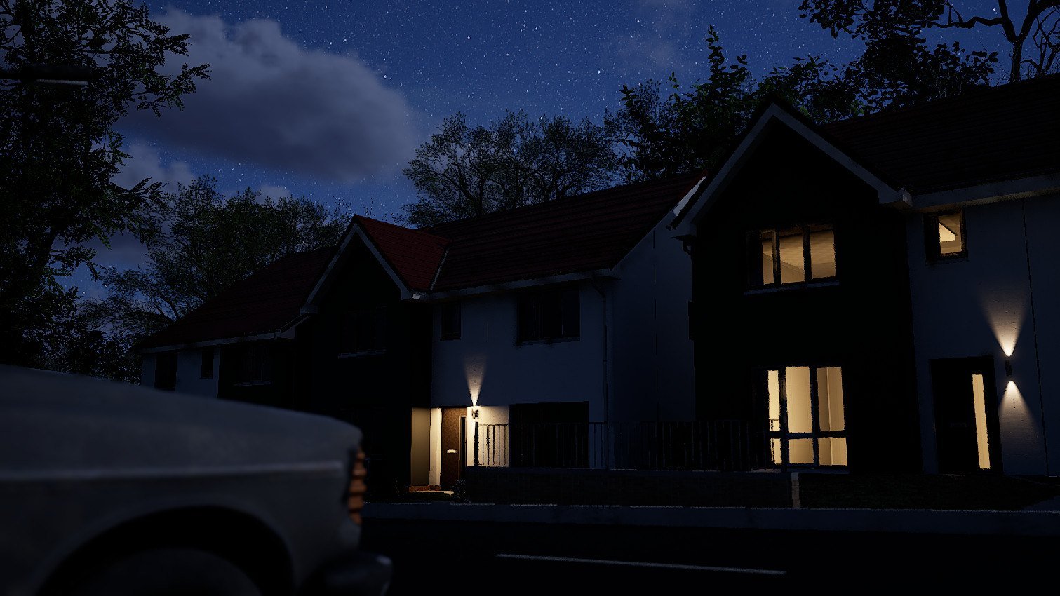 Modern Suburban Neighborhood: render 2