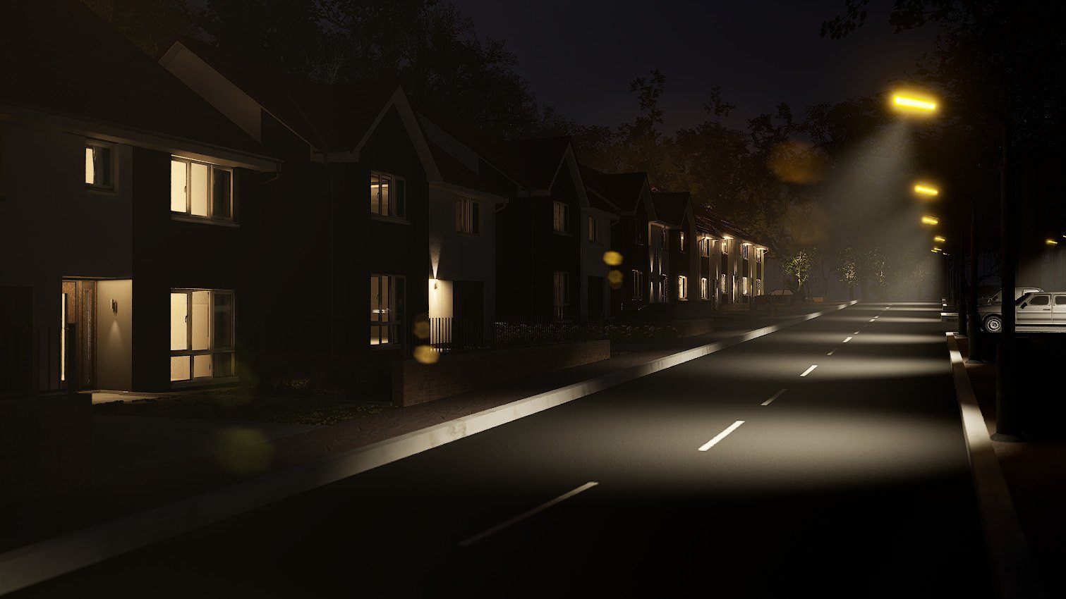 Modern Suburban Neighborhood: render 4